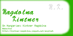 magdolna kintner business card